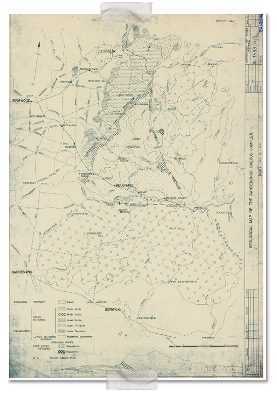 Geological Map of the Dandenongs Igneous Complex
