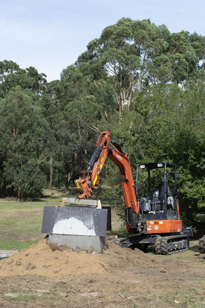 Sculpture at Mt Evelyn Picnic and Recreation Reserve.